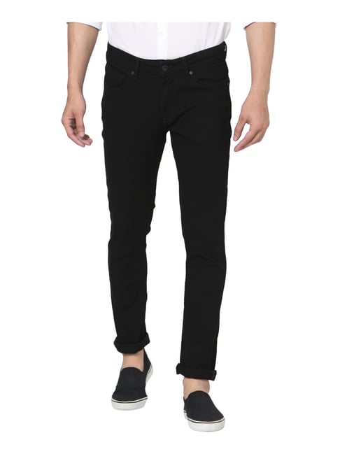 spykar black skinny fit jeans