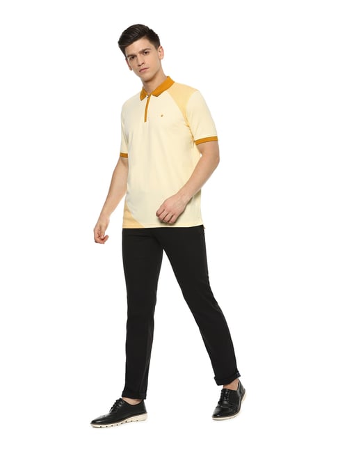 Buy Louis Philippe Mustard Polo T-Shirt for Men's Online @ Tata CLiQ