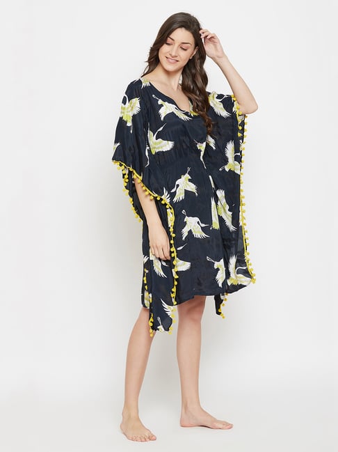 Wunderlove by Westside Plain Blue Swimwear Cover Up Shirt