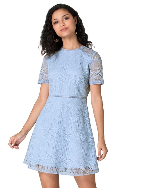 grey lace skater dress Sleeve Grey Lace Skater Dress Ink Print Long Sleeve Floral Short Mini Skater Dress With Fashion