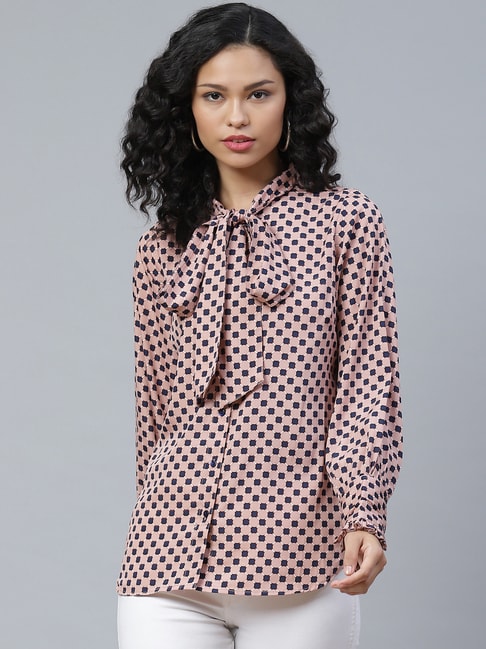 Melon by PlusS Pink & Black Printed Shirt Price in India