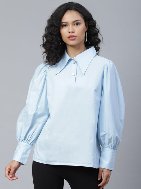 Melon by PlusS Blue Regular Fit Top