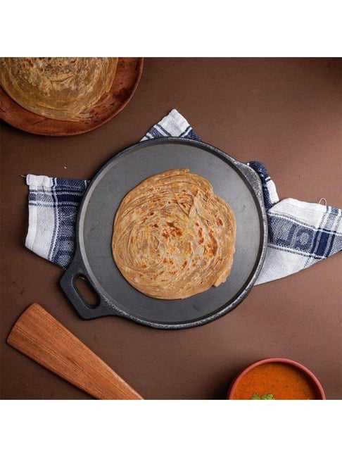 The Indus Valley Grey Cast Iron Dosa Tawa - Set of 1