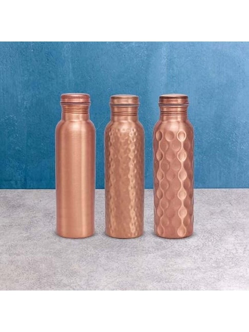 The Indus Valley Copper Water Bottles (1000 ml) - Set of 3