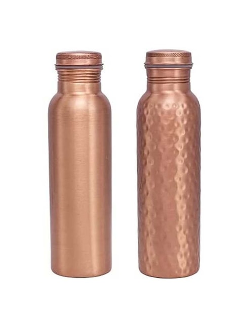 The Indus Valley Copper Water Bottles (1000 ml) - Set of 2