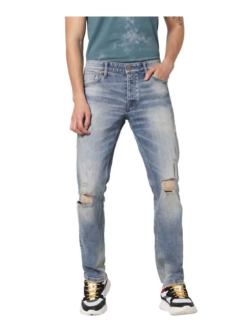 Jack & Jones Dark Blue Low Rise Slim Fit Jeans