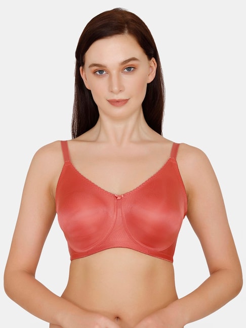 Buy Zivame Dusty Cedar Non Wired Non Padded Full Coverage Bra for