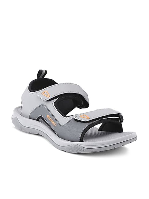 Buy Men HYPAGRIP™ Open Toe Ridge Sandal Black Grey Online | Wildcraft