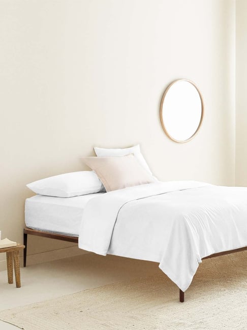 The Baby Atelier White Cotton Kids Duvet Cover - Set of 1