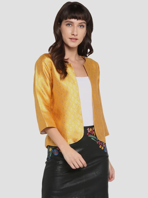 Yellow ethnic jacket sale