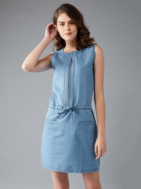 LookbookStore Women's Tunic Denim Dress Folded Short Sleeve Button Down  Shirt Dress Foxy Gray Size XL Size 16 Size 18 - Walmart.com