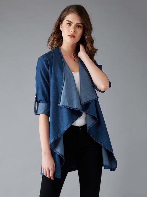 DOLCE CRUDO Blue Full Sleeves Shrug-picture-29