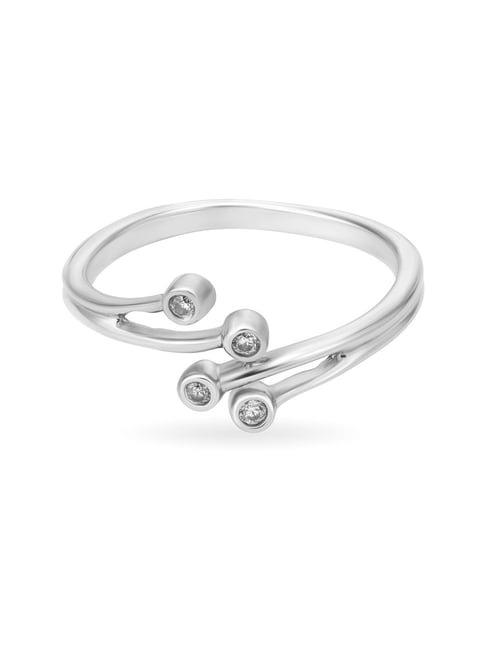 Buy Mia by Tanishq Paired Together 92.5 Sterling Silver Toe Rings Online At Best Price Tata CLiQ