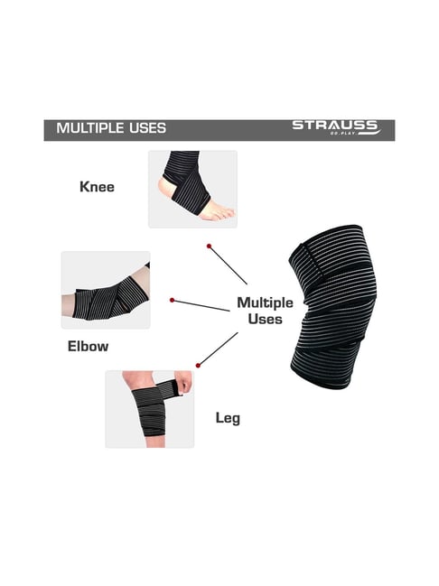 Buy Skull Sports Industries Polyester Black Knee Compression Bandage Wraps  Online at Best Prices in India - JioMart.