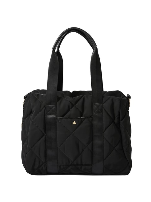 Accessorize London Becca Black Solid Medium Tote Handbag