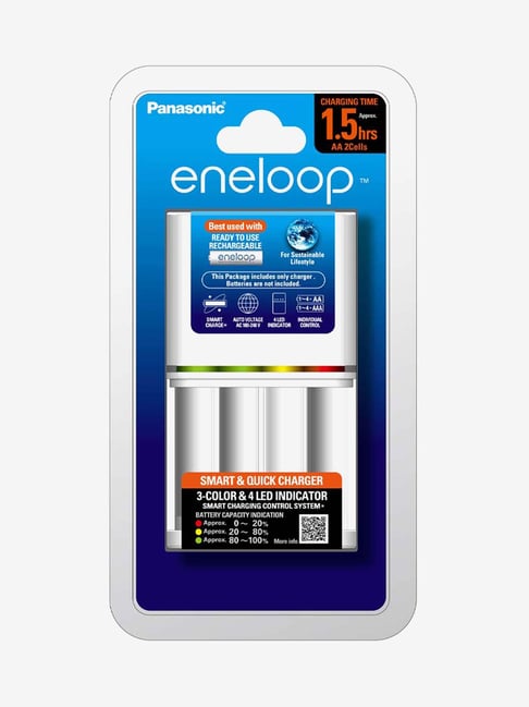 Panasonic Eneloop BQ-CC55 Battery Charger (White)