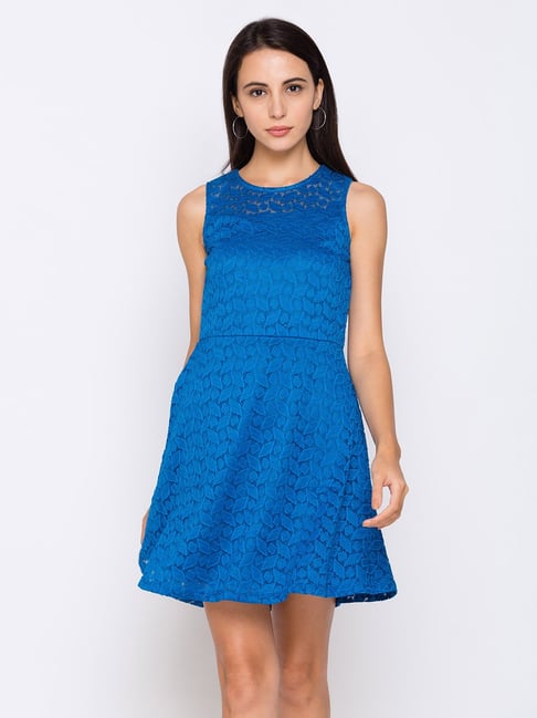 Globus Blue Lace Dress Price in India