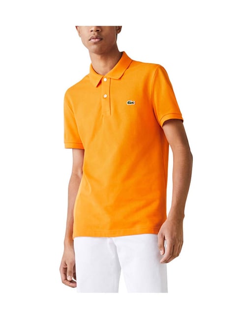 Lacoste Orange Petit Pique Slim Fit Polo T-Shirt