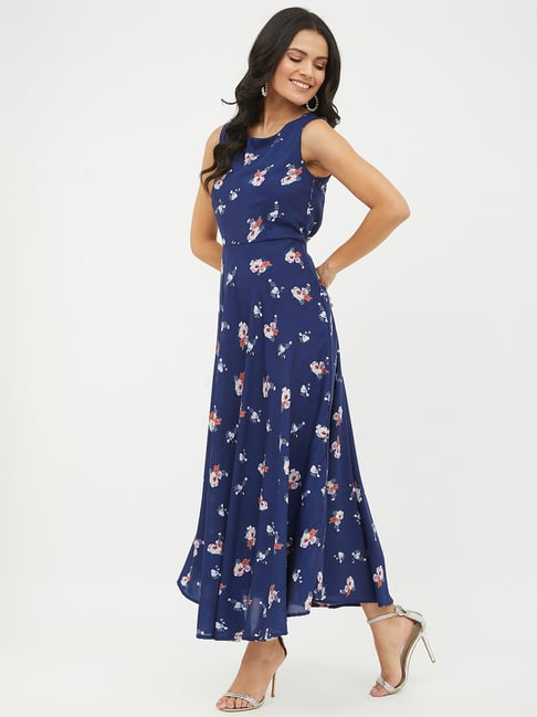 Harpa Blue Floral Print Dress Price in India