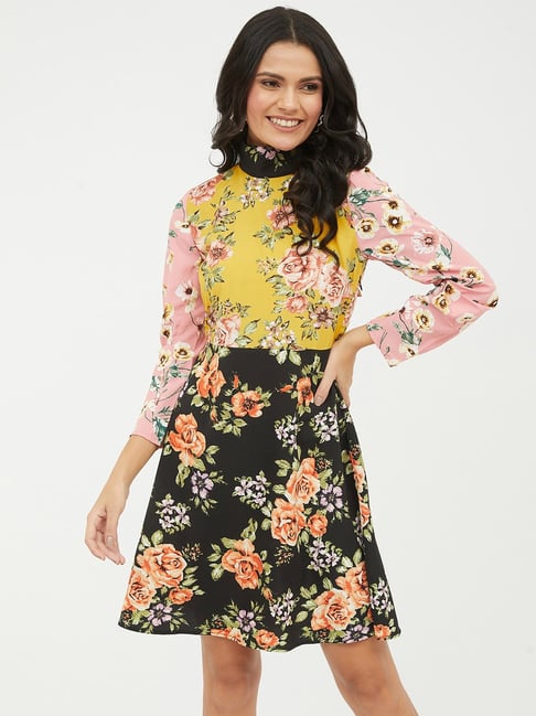 Harpa Multicolor Floral Print Dress Price in India