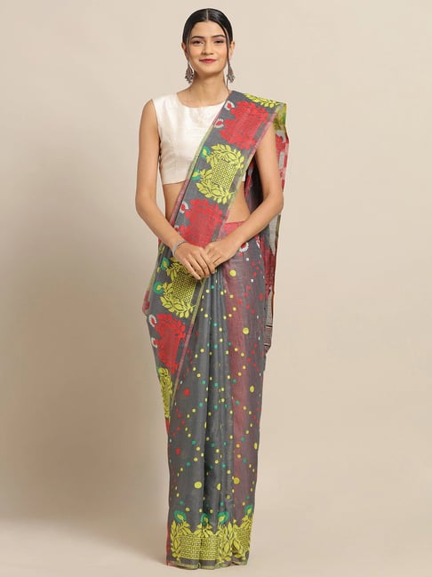 Buy Vastranand Grey Woven Saree With Unstitched Blouse for Women Online @ Tata  CLiQ