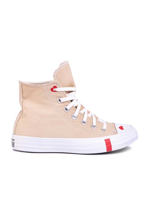 Converse Women's Chuck Taylor All Star Beige Ankle High Sneakers