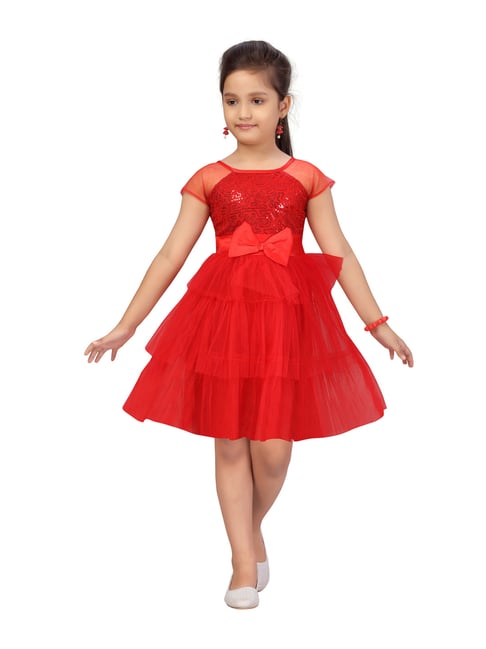 Buy Aarika Kids Red Embellished Dress for Girls Clothing Online @ Tata CLiQ