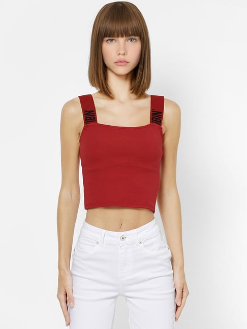 Red Schiffli Corset Top