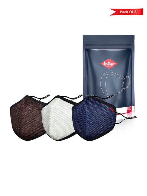 Lee Cooper Lightweight Multi-Layer Mesh Face Mask Filter - Pack of 3