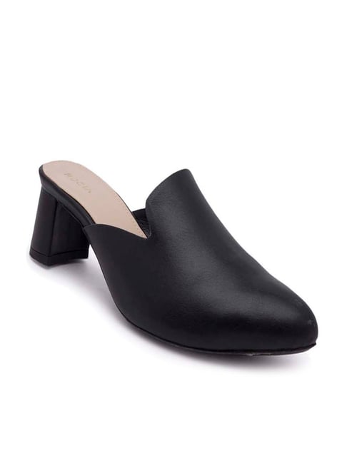 Buy Rocia by Regal Women's Black Mule Shoes for Women at Best