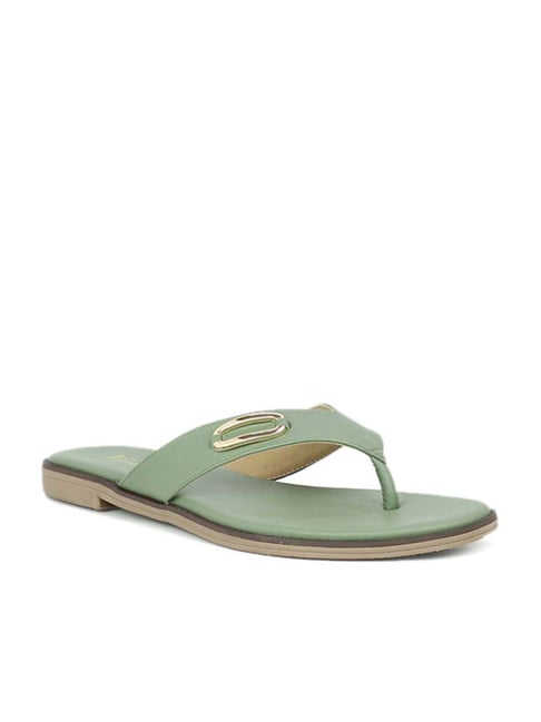 Inc 5 Inc.5 Women's Pista Green Thong Sandals