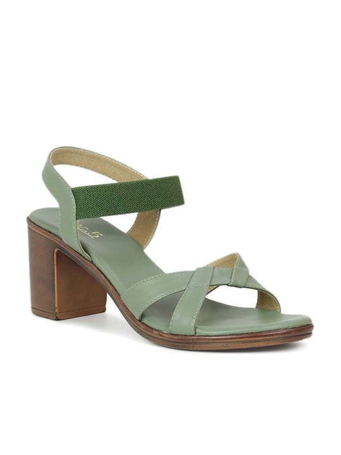 Inc 5 Inc.5 Women's Green Ankle Strap Sandals