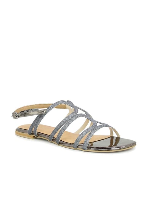 Inc.5 Women's Gun Metal Back Strap Sandals Price in India