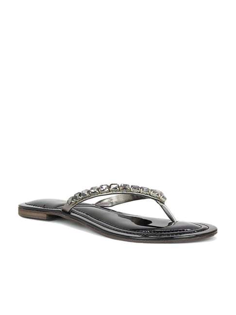 Inc.5 Women's Gun Metal Thong Sandals Price in India