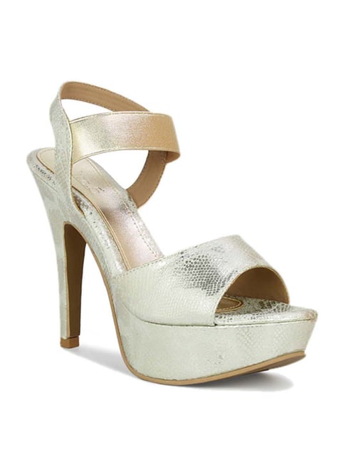 Inc.5 Women's Golden Ankle Strap Stilettos Price in India