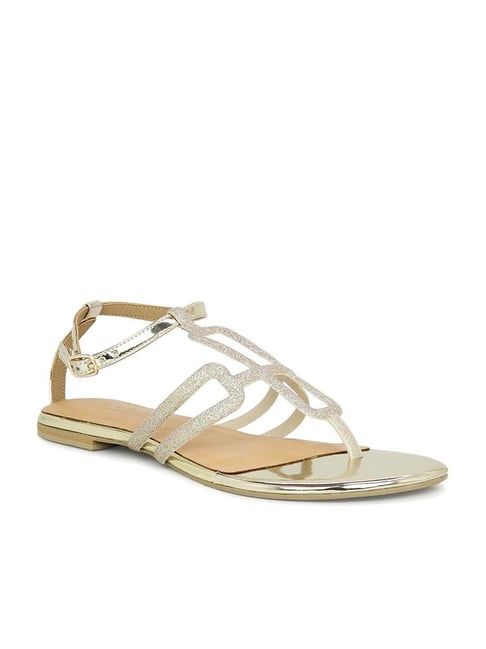 Inc.5 Women's Golden Ankle Strap Sandals Price in India