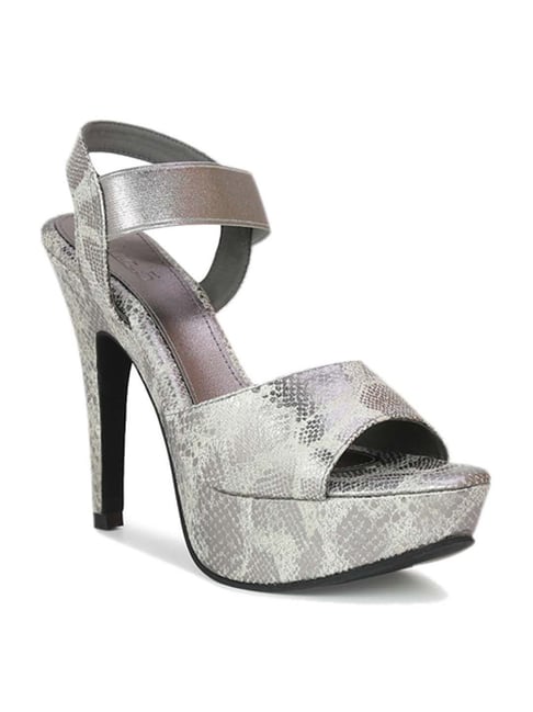 Inc.5 Women's Gun Metal Ankle Strap Stilettos Price in India