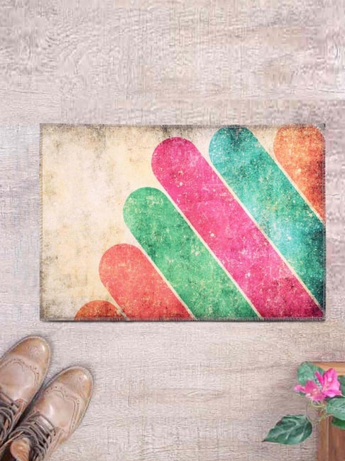 Romee Multicolor Polyester Door Mat - Set of 1