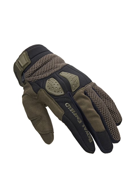 re.golith  Buy Royal Enfield Green Textured Gloves Online At Best Price