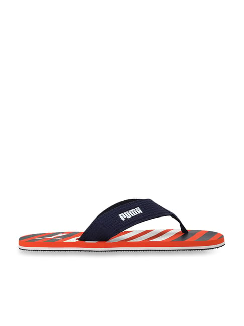 Puma Men's Gypsum 4 IDP Navy & Orange Flip Flops