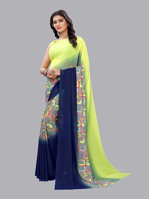 Satrani Multicolor Check Saree With Blouse Price in India