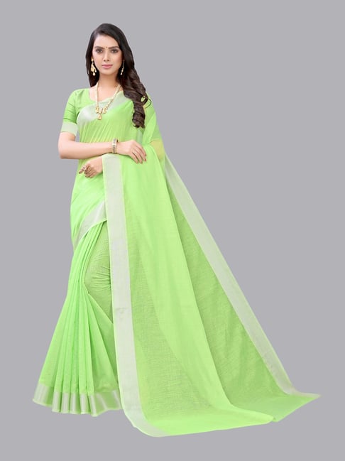 Satrani Green Saree With Blouse Price in India