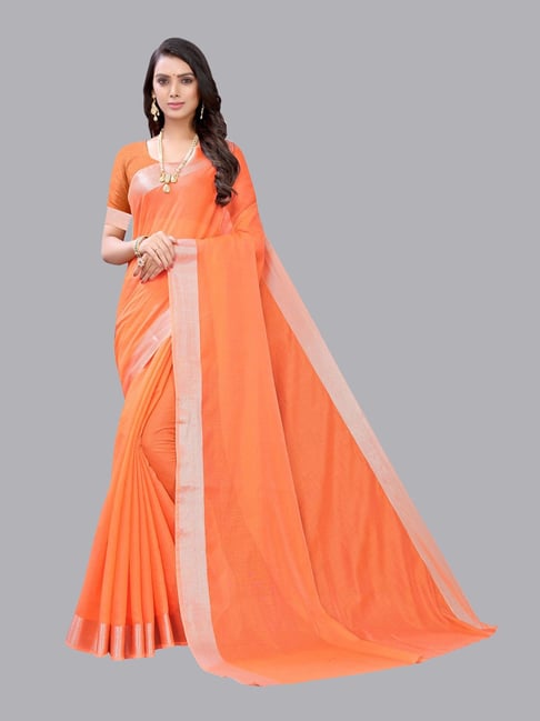 Buy Orange Karva Chauth Resham Work Sarees Online for Women in USA