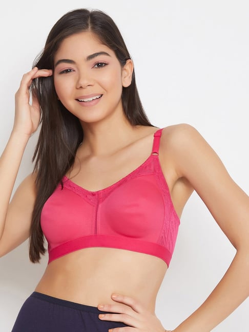 Clovia Pink Non Wired Non Padded T-Shirt Bra