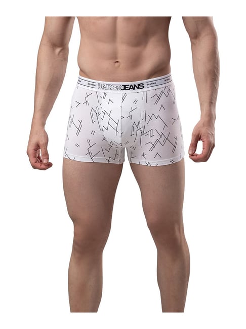 UnderJeans by Spykar White Printed Trunks-picture-43