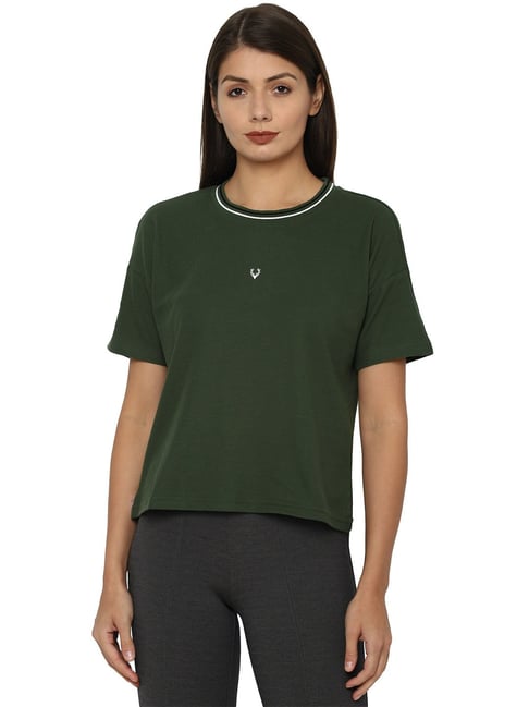 Allen Solly Green Regular Fit T-shirt