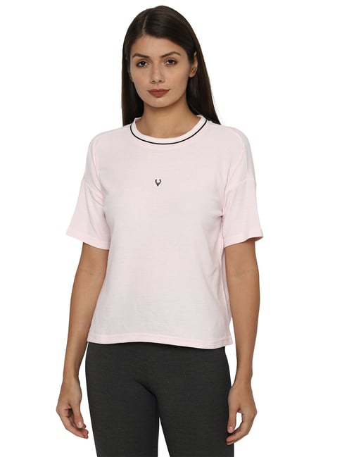 Allen Solly Pink Regular Fit T-shirt Price in India