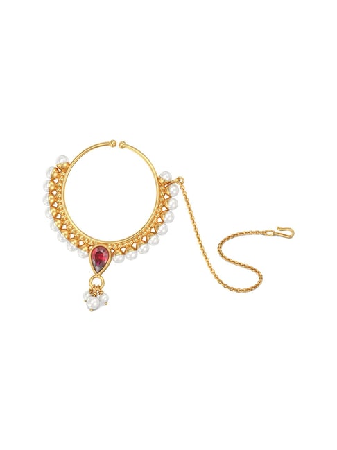 bridal gold plated nose ring in Bharuch at best price by Kalamandir  Jewellers Ltd - Justdial