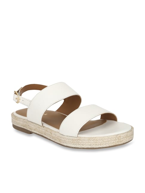 Truffle Collection Women's White Back Strap Sandals