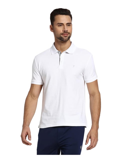 Buy Van Heusen White Polo T-Shirt for Men's Online @ Tata CLiQ